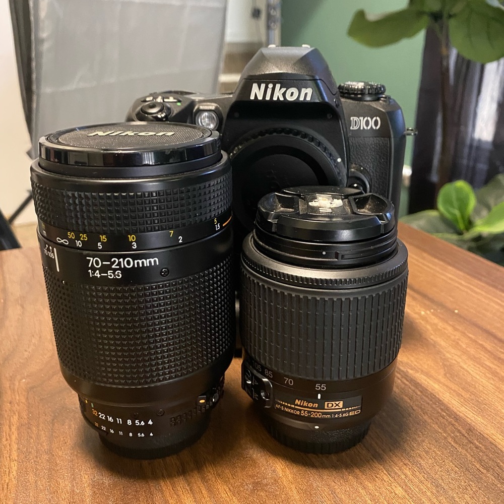 Nikon d100 with battery grip and two lens !